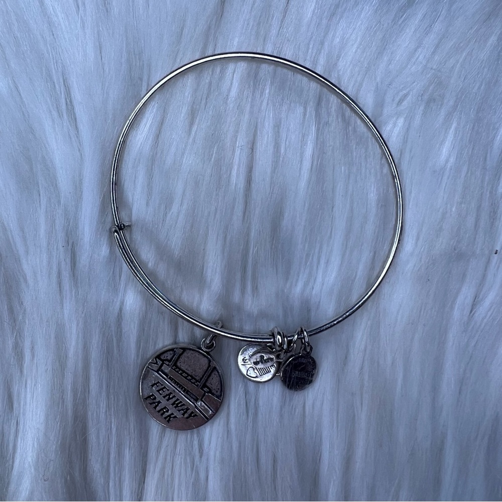 Alex and Ani Rafaelian Silver Fenway Park Baseball Stadium Charm Bangle Bracelet